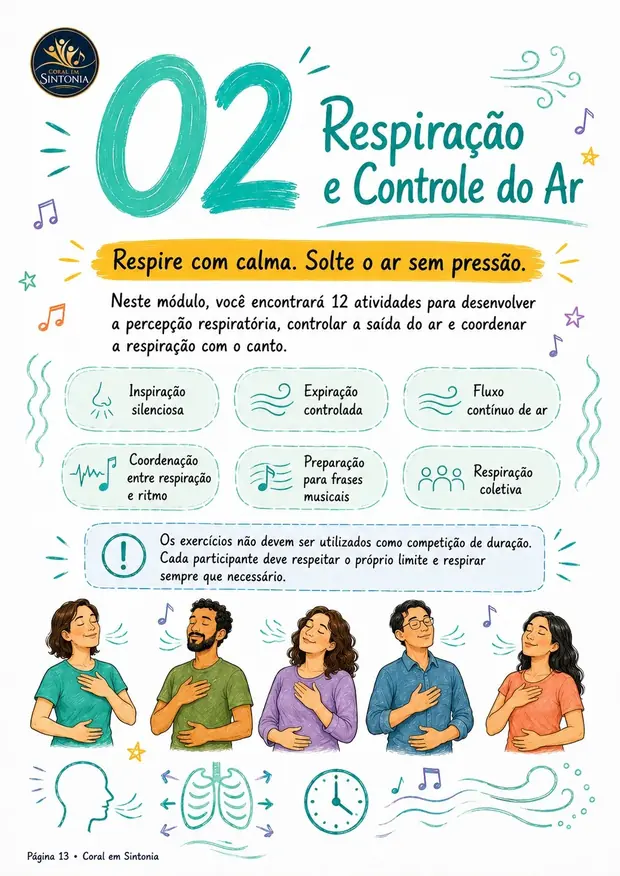 Página material Coral em Sintonia
