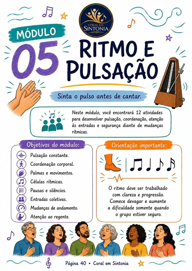 Página material Coral em Sintonia